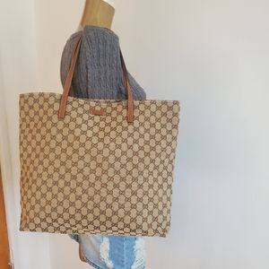 GUCCI GG Monogram Canvas Tote Bag